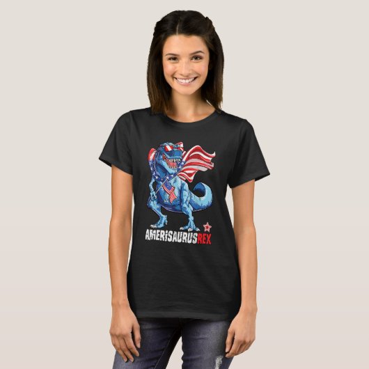 Amerisaurus Rex Independence Day T-shirt (Voorkant volledig)