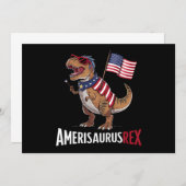 Amerisaurus Rex Patriottische Dinosaurus 4 juli Kaart (Voorkant / Achterkant)