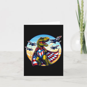 Amerisaurus T-rex Patriottische Jongens Meisjes 4 Kaart