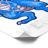 Amerisaurus t rex USA vlag Kinder Funny 4 juli Poster (Hoek)