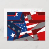 Amerrican Flag Star Pattern, ZSSG Briefkaart (Voorkant / Achterkant)