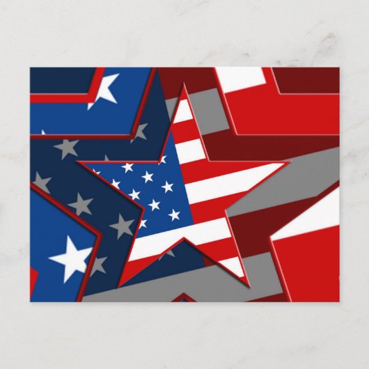 Amerrican Flag Star Pattern, ZSSG Briefkaart (Voorkant)