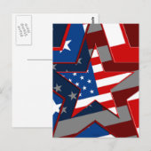 Amerrican Flag Star Pattern, ZSSG Briefkaart (Voorkant / Achterkant)