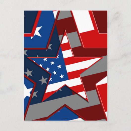 Amerrican Flag Star Pattern, ZSSG Briefkaart (Voorkant)