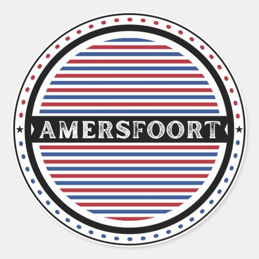 Amersfoort City Pride Emblem – Dutch Identity Ronde Sticker (Voorkant)