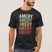 Amery Wisconsin Amery WI Retro Tekst T-shirt (Voorkant)