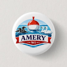 Amery Wisconsin Lake Life Souvenir - Knop