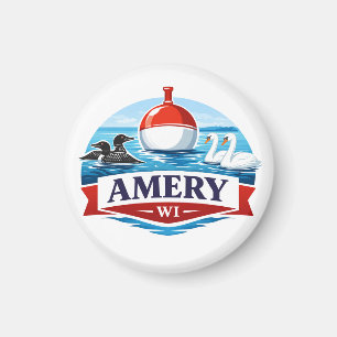 Amery Wisconsin Lake Life Souvenir - Magneet