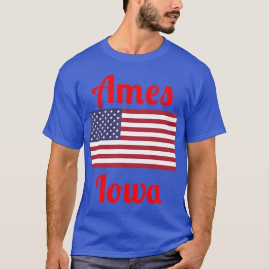 Ames Iowa Stijlvolle Prints T-shirt (Voorkant)
