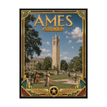 Ames Iowa Vintage Art Deco Gouden Tijdperk