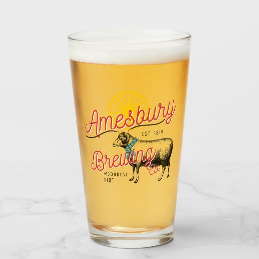 Amesbury Brewery Pint glass Glas (Voorkant gevuld)