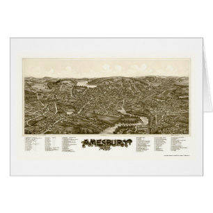 Amesbury, MA Panoramic Map - 1890