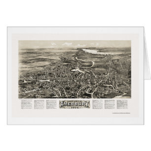 Amesbury, MA Panoramic Map - 1914