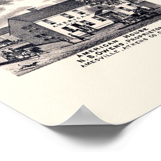 Amesville, OH Panoramic Map - 1875 Poster (Hoek)