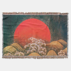 AMETERASU, SUN GODESS Red Brown Black Deken