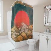 AMETERASU, SUN GODESS Red Brown Black Douchegordijn (In situ)