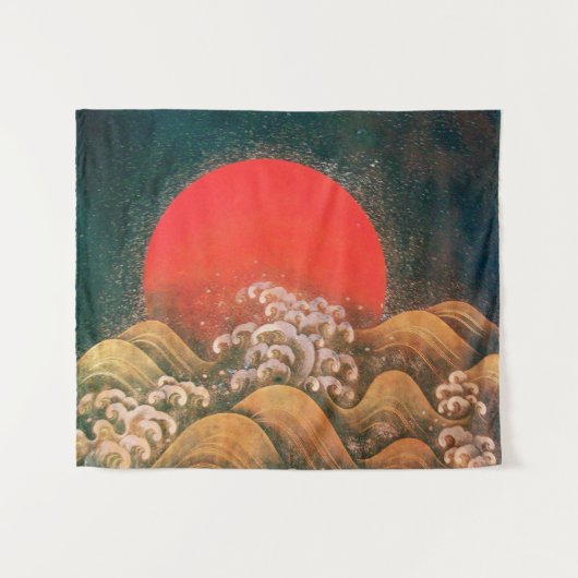 AMETERASU, SUN GODESS Red Brown Black Wandkleed (Voorkant (horizontaal))