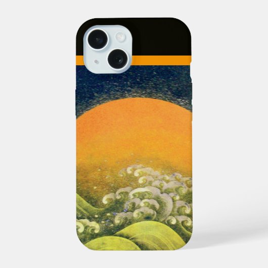 AMETERASU, ZONNEGODIN Geel Groen Zwart iPhone 15 Case (Achterkant)