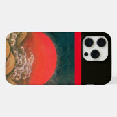 AMETERASU, ZONNEGODIN Rood Bruin Zwart iPhone Hoesje (Achterkant horizontaal)