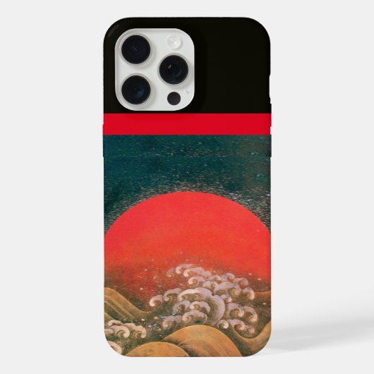 AMETERASU, ZONNEGODIN Rood Bruin Zwart iPhone Hoesje (Achterkant)