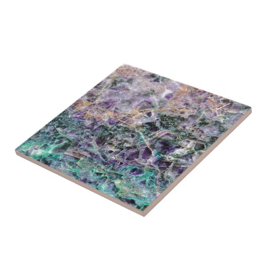 amethieststeentextuur tegeltje (Zijkant)