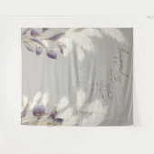 Amethist Anthurium Ivoorkleurig Pampasgras Wandkleed (Voorkant (horizontaal))