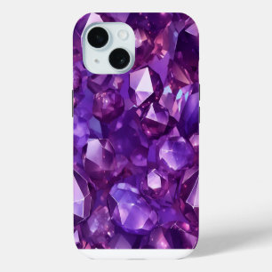 Amethist Aura Kristallijne Elegantie iPhone 15 Case
