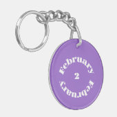 Amethist Birthstone - Februari Acryl Sleutelhanger (Voorkant Links)