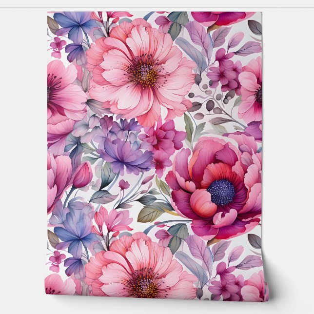 Amethist Bloom Rhapsody Botanical Behang (Afrollen)