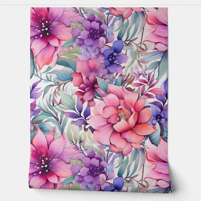 Amethist Bloom Rhapsody Botanical Behang (Afrollen)