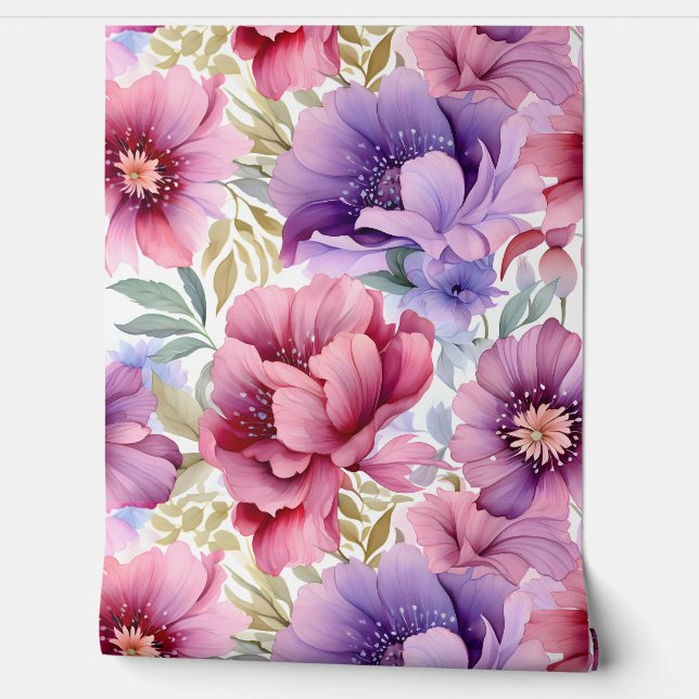 Amethist Bloom Rhapsody Botanical Behang (Afrollen)