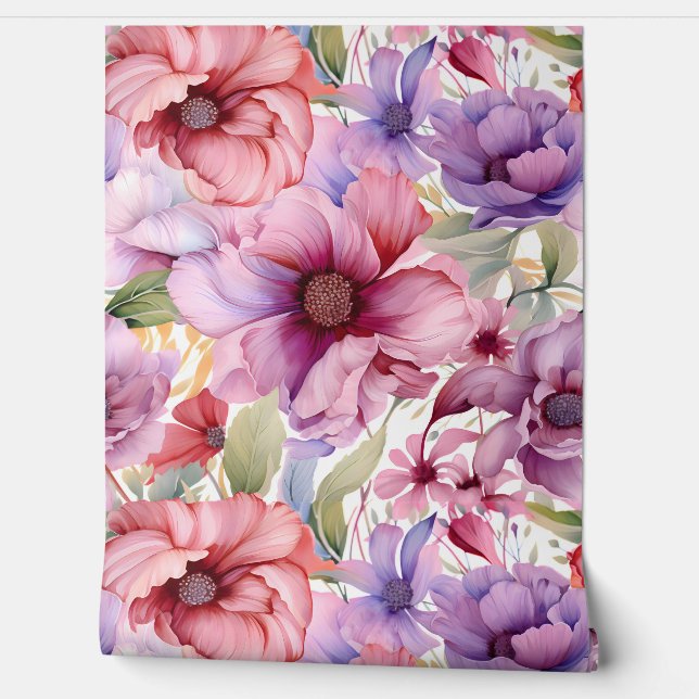 Amethist Bloom Rhapsody Botanical Behang (Afrollen)