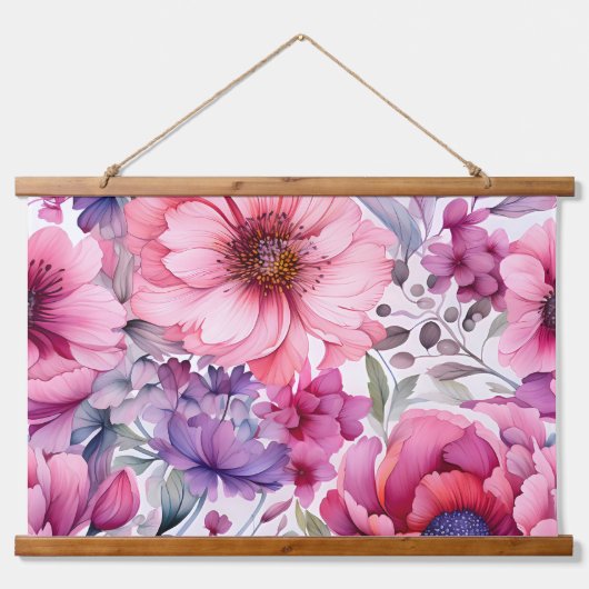 Amethist Bloom Rhapsody Botanical Hangend Wandkleed (Voorkant)