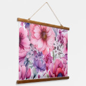 Amethist Bloom Rhapsody Botanical Hangend Wandkleed (Gebogen)