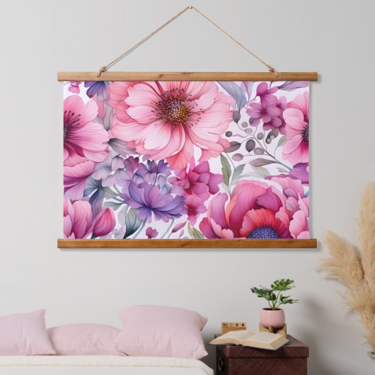 Amethist Bloom Rhapsody Botanical Hangend Wandkleed (Slaapkamer)