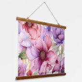 Amethist Bloom Rhapsody Botanical Hangend Wandkleed (Gebogen)