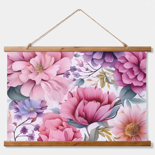 Amethist Bloom Rhapsody Botanical Hangend Wandkleed (Voorkant)