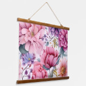 Amethist Bloom Rhapsody Botanical Hangend Wandkleed (Gebogen)