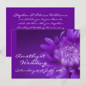 Amethist bruiloft uitnodiging 6e (Voorkant / Achterkant)