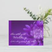 Amethist bruiloft uitnodiging 6e (Staand voorkant)