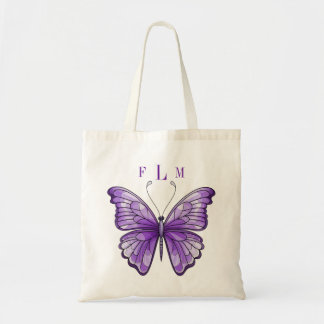 Amethist Butterfly Monogram Tas