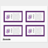 Amethist Crystal Betekenis Sieraden Edelsteen Pakk Rechthoekige Sticker (Vel)