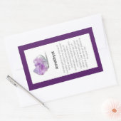 Amethist Crystal Betekenis Sieraden Edelsteen Pakk Rechthoekige Sticker (Envelop)
