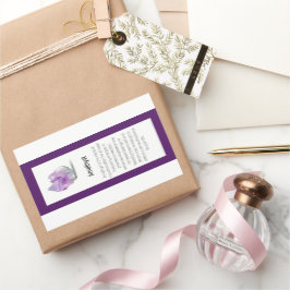 Amethist Crystal Betekenis Sieraden Edelsteen Pakk Rechthoekige Sticker