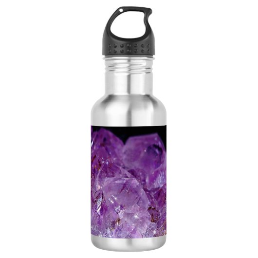 Amethist Crystal Roestvrij staal Waterfles (Voorkant)