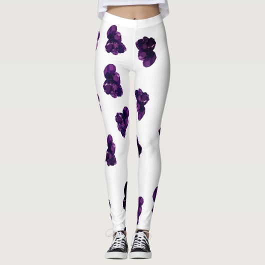 Amethist Crystal Stone Aangepaste Leggings (Voorkant)