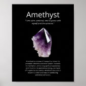 Amethist Crystal Stone Betekenis Poster (Voorkant)