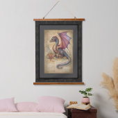 Amethist de Dragon Antiek Victoriaans wandtapijt Hangend Wandkleed (Slaapkamer)