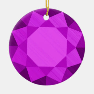 Amethist Edelsteen / Jewel Graphic Afbeelding Keramisch Ornament