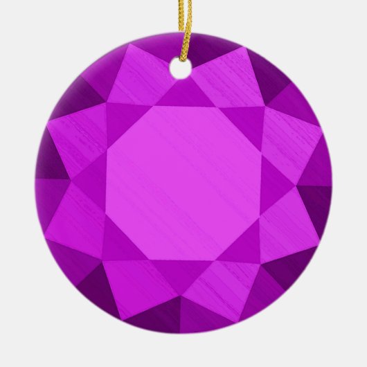 Amethist Edelsteen / Jewel Graphic Afbeelding Keramisch Ornament (Voorkant)